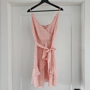 DAVI & DANI Pink Spotted Mini Dress